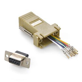 C&E DB9 Female to RJ11/12 (6 Wire) Modular Adapter Ivory, (20 Pack)