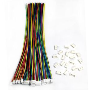 BOJOUL for 20 Sets JST 1.25mm 5 Pin Male Connector and 28AWG Female Connector Plug with Wire Cable 20cm Used in PCB Toys Household Appliances etc