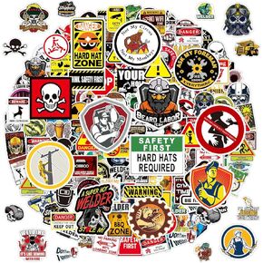 200Pcs Hard Hat Stickers, Funny Prank Stickers for Adults Waterproof Helmet Stickers for Tool Box, Welder, Construction, Electrician, Mechanics, Vinyl Stickers for Water Bottle Blue Collar Men