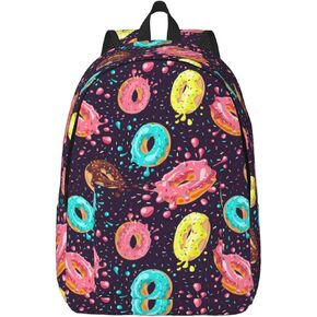 Floral Flower Herb Trendy Plant Backpack for Girls Boys Women Lightweight Canvas Bookbag Casual Daypack for Travel Outdoor Camping, 15 Inch