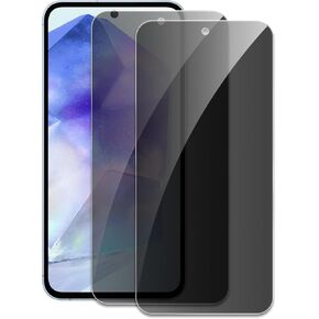 قطعتان من واقي شاشة الخصوصية لهاتف Samsung Galaxy A55 5G/A35، طبقة من الزجاج المقوى المضاد للتجسس، صلابة 9H، حماية متطورة للحافة، سهلة التركيب، خالية من الفقاعات، صديقة للحافظة in Kuwait
