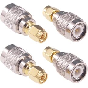 4pcs TNC Male to SMA Male RF Coaxial Coax Adapter SMA to TNC Connector(F155-4)