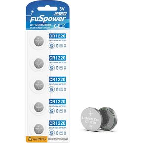 CR1220 Lithium Battery DL1220 ECR1220 LM1220 CR 1220 3V Button Cell Batteries for Car Key Fob Watch Remote (5pcs)