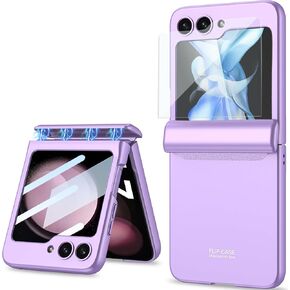 Case for Samsung Galaxy Z Flip 5 Built in External Screen Protector and Hinge Protection,Heavy Duty Shockproof Anti-Scratch Full Body Protective Phone Cover for Galaxy Z Flip 5 5G(Green)