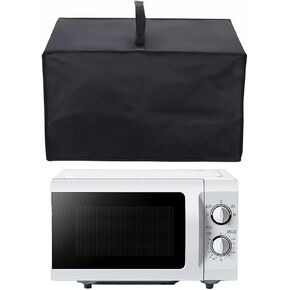Waterproof Dust-Proof Microwave Oven Grill Cover Protector 420D Heavy Duty Oxford Fabric Dust Heat Resistant Cover Case Protections for Toaster Oven Black
