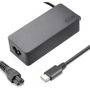 65W 20V 3.25A Type-C USB-C Charger AC Replacement Power Adapter ADLX65YLC3A for Lenovo Thinkpad X1 Tablet, IBM Yoga 5, Lenovo Miix 720, Lenovo Yoga 910, Lenovo Yoga 720 13" 65W Laptop Charger