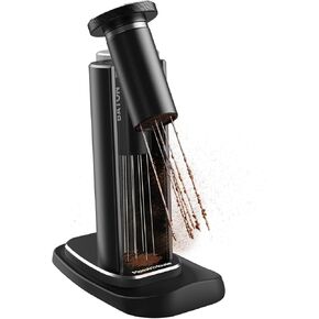 Maestri House Self-Clean WDT Tool, Espresso Distribution Tools with Aluminum Alloy Magnetic Stand, 0.3/0.4mm Needles 10 each for Espresso Stirrer Replacement (Matte black)
