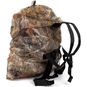 GUGULUZA Camo Mesh Decoy Bags with Adjustable Shoulder Straps - Extra Large Duck Decoy Bag Storage Backpack for Goose/Turkey/Waterfowl Hunting(L Size)