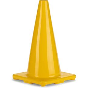 Champion Sports 12" High Visibility Flexible Vinyl Cone for Athletics and Social Distancing, Orange