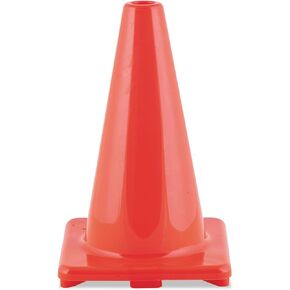 Champion Sports 12" High Visibility Flexible Vinyl Cone for Athletics and Social Distancing, Orange
