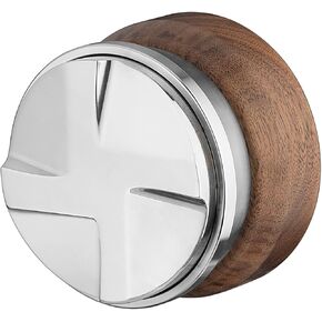 MOJAE 58.5mm Espresso Distributor, Espresso Distribution Tool, Coffee Distributor Adjustable Depth Espresso Leveler With Walnut Wood Handle, Fits for 58mm Portafilter