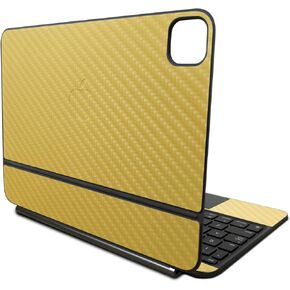 Carbon Fiber Skin Compatible with Apple Magic Keyboard for iPad Pro 11‑inch (M4) 2024 - Solid Marigold - Premium 3M Vinyl Protective Decal Cover - Easy to Apply | Crafted in The USA by MightySkins