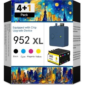 Ankink 952 XL Compatible Ink Cartridges Replacement with Chip Upgrade Device for HP 952XL Work with Officejet 8702 Pro 8710 7740 8720 8210 7720 8715 8730 8740 8216 (Black,Cyan,Magenta,Yellow 4-Pack)