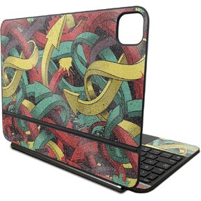 Glossy Glitter Skin Compatible with Apple Magic Keyboard for iPad Pro 11‑inch (M4) 2024 - Triadic Arrows - Premium 3M Vinyl Protective Decal Cover - Easy to Apply | Crafted in The USA by MightySkins