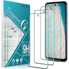 Slanku (3 Pack) Screen Protector for Motorola Moto G Play 2023 Tempered Glass, Premium HD Clarity, 9H Hardness, Bubble Free, Anti Scratch Case Friendly, Shatter Proof, Touch Sensitive