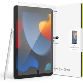 Ringke Tempered Glass Screen Protector Compatible with iPad 9th Generation (2021)/iPad 8th Gen (2020)/iPad 7th Gen(2019) Full Coverage Protective Glass Film