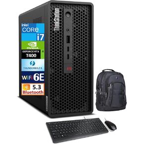 Lenovo ThinkStation P3 Ultra Small Form Factor Workstation Mini Desktop (Intel i7-13700, T400 4GB, 16GB DDR5, 8TB PCIe SSD, 2 Thunderbolt 4, WiFi 6E, Win 11 Pro) w/Premium Backpack