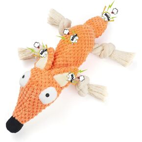 Dog Squeaky Plush Toy, Soft Stuffed Lion Toys with Squeaker & Crinkle Paper, Durable Interactive Chew Pet Supplies for Puppies, Cute Animal Toys for Small Medium Large Dogs