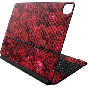 Carbon Fiber Skin Compatible with Apple Magic Keyboard for iPad Air 13-inch (M2) 2024 - Too Many Roses - Premium 3M Vinyl Protective Decal Cover - Easy to Apply | Crafted in The USA by MightySkins