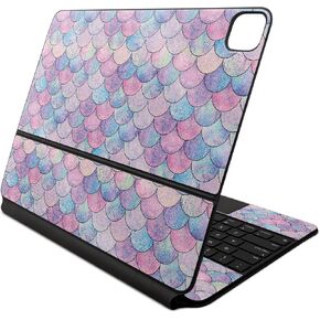 Glossy Glitter Skin Compatible with Apple Magic Keyboard for iPad Air 13-inch (M2) 2024 - Mermaid Scales - Premium 3M Vinyl Protective Decal Cover - Easy to Apply | Crafted in The USA by MightySkins