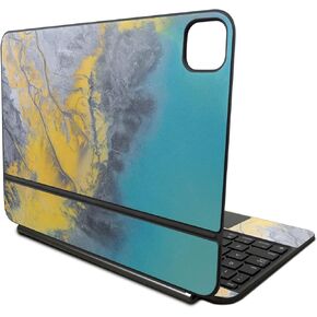Skin Compatible with Apple Magic Keyboard for iPad Pro 11‑inch (M4) 2024 - Yellow Spill - Premium 3M Vinyl Protective Wrap Decal Cover - Easy to Apply | Crafted in The USA by MightySkins