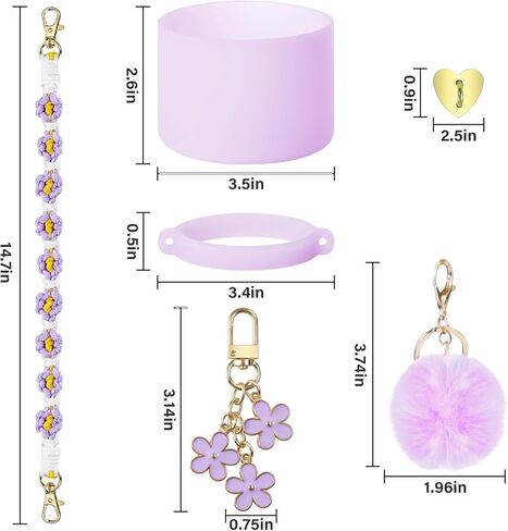 مجموعة أحذية من السيليكون لزجاجة مياه أوالا 32 أونصة، ديكورات لأوالا فريسيب، حزام مقبض زجاجة مياه لإكسسوارات أوالا، للنساء والرجال in Kuwait