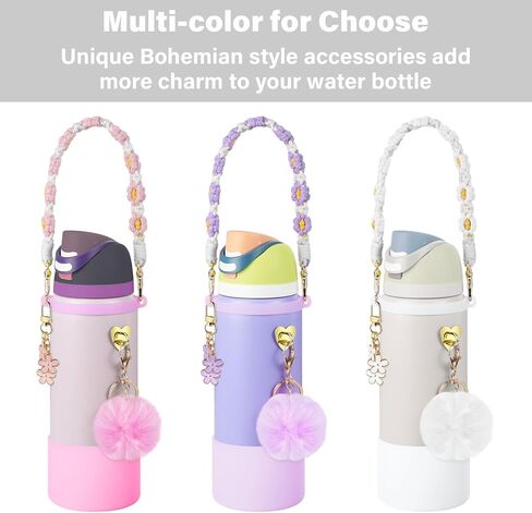 Silicone Boot Set for Owala Water Bottle 32 oz, Decorations for Owala FreeSip, Water Bottle Handle Strap for Owala Accessories, for Women and Men in Kuwait