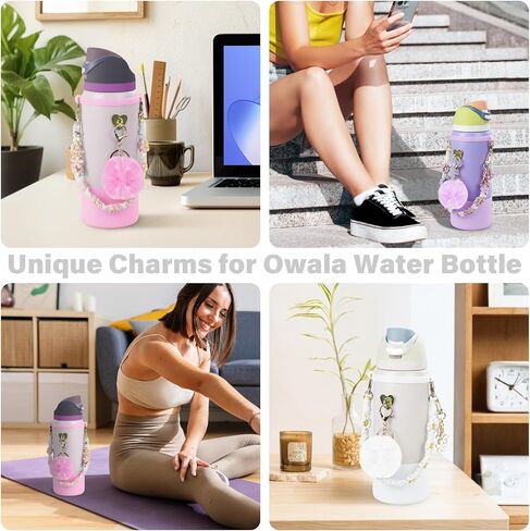 Silicone Boot Set for Owala Water Bottle 32 oz, Decorations for Owala FreeSip, Water Bottle Handle Strap for Owala Accessories, for Women and Men in Kuwait