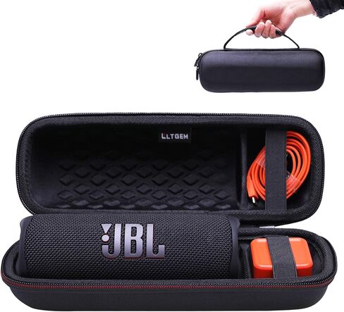 LTGEM EVA Hard Carrying Case Compatible with JBL FLIP 6 FLIP 5 FLIP 4 Waterproof Portable Speaker - Black in Saudi Arabia