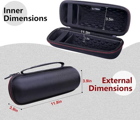 LTGEM EVA Hard Carrying Case Compatible with JBL FLIP 6 FLIP 5 FLIP 4 Waterproof Portable Speaker - Black in Saudi Arabia
