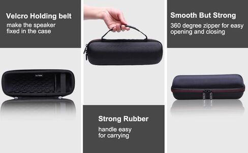 LTGEM EVA Hard Carrying Case Compatible with JBL FLIP 6 FLIP 5 FLIP 4 Waterproof Portable Speaker - Black in Saudi Arabia