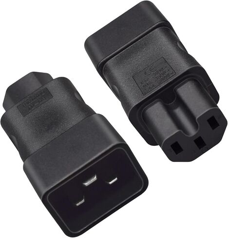 IEC320 موصل المقبس C20 إلى C15 محول قابس الطاقة 16A-10A C20 ذكر إلى C15 أنثى موصل مستقيم الرأس موسع محول الطاقة PDU UPD محولات الطاقة IEC 2 قطعة in Saudi Arabia