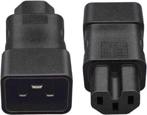 IEC320 موصل المقبس C20 إلى C15 محول قابس الطاقة 16A-10A C20 ذكر إلى C15 أنثى موصل مستقيم الرأس موسع محول الطاقة PDU UPD محولات الطاقة IEC 2 قطعة in Saudi Arabia