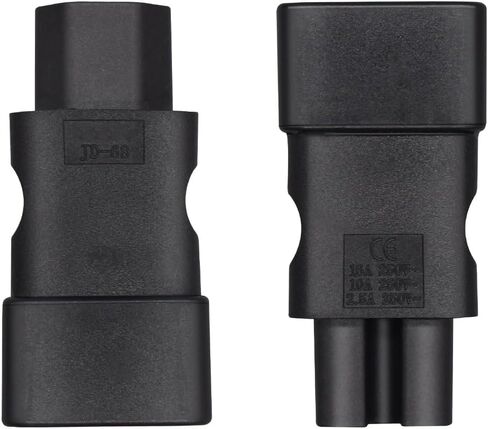 IEC320 موصل المقبس C20 إلى C15 محول قابس الطاقة 16A-10A C20 ذكر إلى C15 أنثى موصل مستقيم الرأس موسع محول الطاقة PDU UPD محولات الطاقة IEC 2 قطعة in Saudi Arabia