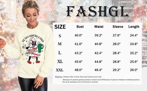 Christmas Sweatshirt Women Out Here Looking Like A Snack Shirt Farm Christmas Tree Pullover Casual Xmas Holiday Top in Kuwait