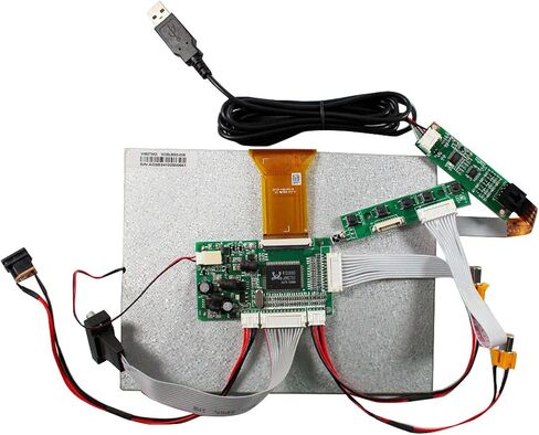 شاشة LCD مقاس 8 بوصات EJ080NA-05A 800X600 TTL مع لوحة لمس مقاومة بأربعة أسلاك ولوحة تحكم VGA 2AV 50 دبابيس in Saudi Arabia