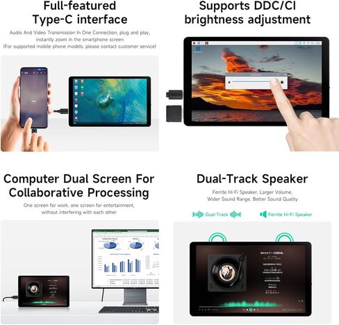 شاشة Waveshare 7 بوصة تعمل باللمس، دقة 1280 × 800، متوافقة مع Raspberry Pi 5/4B/3B/Zero/Zero W/Zero 2W/Pico/Pico، تدعم Jetson Nano/RDK X3/VisionFive2/Windows/الهاتف الذكي in Saudi Arabia