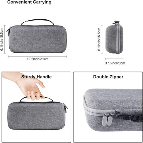 حقيبة حمل صلبة واقية من Jusy متوافقة مع ASUS ROG Ally /ROG ALLY X 2024 (7 بوصات) محمولة للألعاب - مقاومة للصدمات والخدش، حقيبة محمولة مقاومة للماء مع جيب شبكي in Kuwait