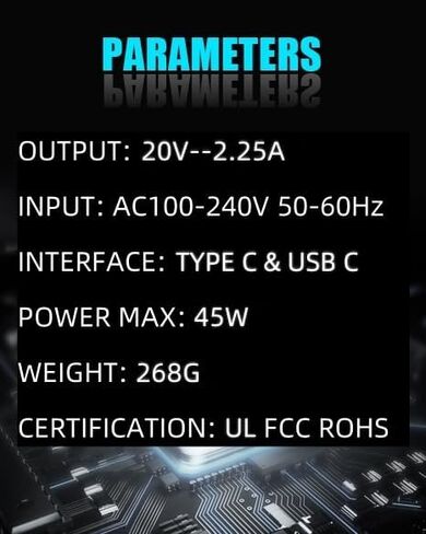 شاحن كمبيوتر محمول USB C 45 وات مناسب لجهاز Lenovo Yoga 910 910-13 910-13IKB 720 720S 720-12IKB 720-13IKB 720S-13IKB 720S-13ARR 500w 300w 100w Yoga 14W 14e 11e Gen 1 2 3 4 النوع محول الطاقة C in Kuwait