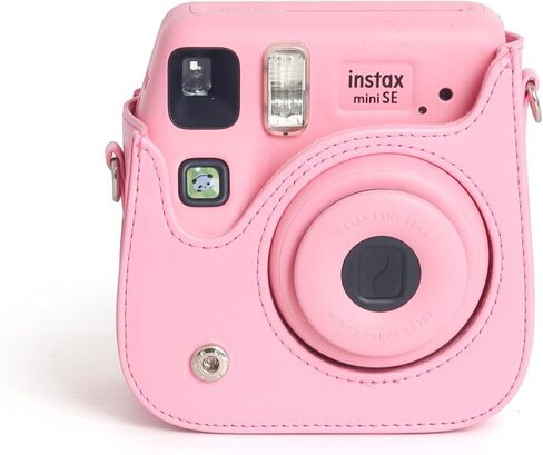 غطاء حماية لكاميرا Fujifilm Instax Mini 7+ / SE الفورية - غطاء حقيبة حماية من البولي يوريثان مع حزام كاميرا قابل للإزالة (وردي) in Kuwait