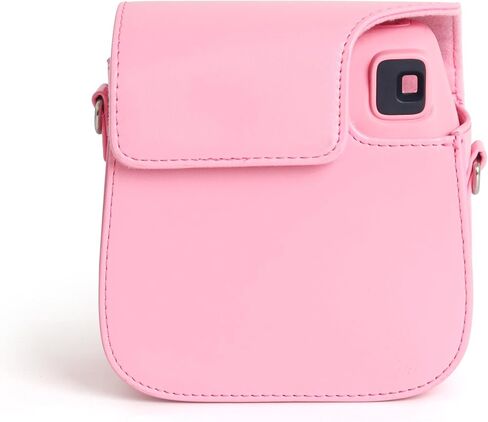 غطاء حماية لكاميرا Fujifilm Instax Mini 7+ / SE الفورية - غطاء حقيبة حماية من البولي يوريثان مع حزام كاميرا قابل للإزالة (وردي) in Kuwait