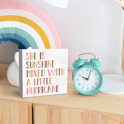 Nursery Table Decor for Girls, Nursery Newborn Baby Girls Bedroom Desk Decor Nursery Decoration for Toddler Kids Room Playroom, You Belong Among The Wildflowers, Wooden Box Sign in Saudi Arabia