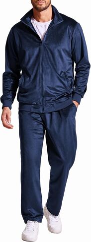 COOFANDY Mens Velour Tracksuit Jacket Sweatsuits for Men Set 2 Piece Sports Track Suits for Men Set in Saudi Arabia