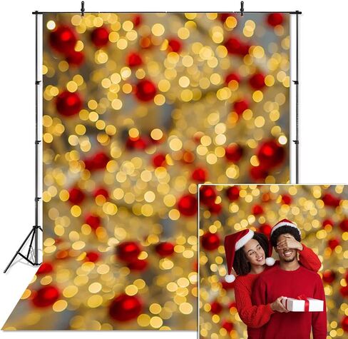 Avezano Christmas Glitter Bokeh Backdrop for Photography Winter Glow Shiny Colorful Halos Party Background Happy New Year Party Decorations Kids Birthday Baby Shower Photoshoot Backdrops (5x7ft) in Saudi Arabia