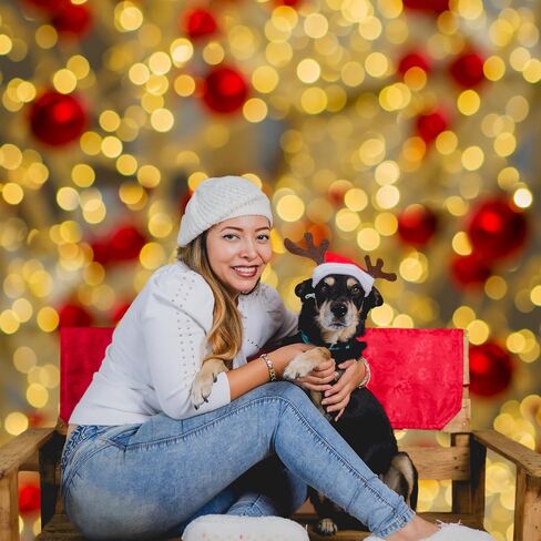 Avezano Christmas Glitter Bokeh Backdrop for Photography Winter Glow Shiny Colorful Halos Party Background Happy New Year Party Decorations Kids Birthday Baby Shower Photoshoot Backdrops (5x7ft) in Saudi Arabia