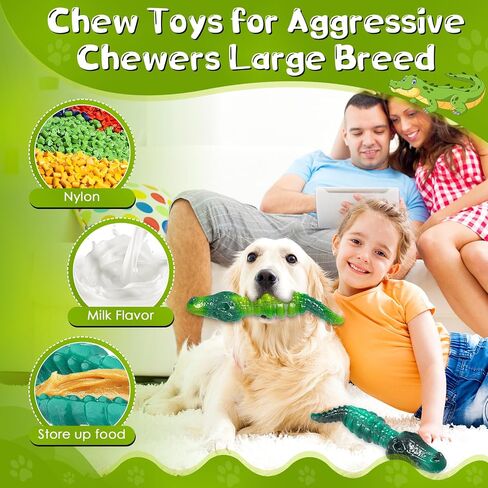 Dog Toys for Aggressive Chewers: Tough Dog Chew Toys, Dog Toys for Large Dogs, Rubber Treat Dispensing Dog Toys for Small, Medium, Large Dogs to Keep Them Busy in Saudi Arabia