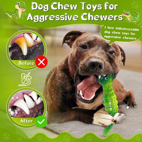Dog Toys for Aggressive Chewers: Tough Dog Chew Toys, Dog Toys for Large Dogs, Rubber Treat Dispensing Dog Toys for Small, Medium, Large Dogs to Keep Them Busy in Saudi Arabia