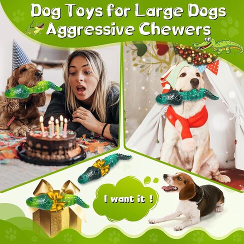 Dog Toys for Aggressive Chewers: Tough Dog Chew Toys, Dog Toys for Large Dogs, Rubber Treat Dispensing Dog Toys for Small, Medium, Large Dogs to Keep Them Busy in Saudi Arabia