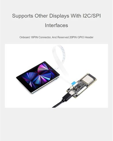 Waveshare ESP32-S3 2.8 بوصة RGB تعمل باللمس وحدة على متن ST7701 LCD رقاقة مع RGB LCD لوحة للقيادة على أساس وحدة ESP32-S3-WROOM-1-N8R8، ودعم واي فاي وبلوتوث in Saudi Arabia