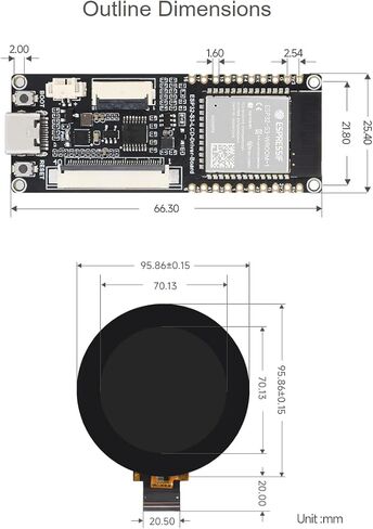 Waveshare ESP32-S3 2.8 بوصة RGB تعمل باللمس وحدة على متن ST7701 LCD رقاقة مع RGB LCD لوحة للقيادة على أساس وحدة ESP32-S3-WROOM-1-N8R8، ودعم واي فاي وبلوتوث in Saudi Arabia